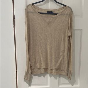 Polo Ralph Lauren Cream Knit Top, M